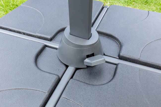 Зонт SKY BLACK круглый в комплекте с утяжелителями