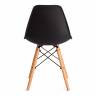 Стул CINDY (EAMES) (mod. 1801) дерево бук/металл/сиденье пластик, 45x51x82 см, Black (черный) (Комплект из 4 шт.) черный