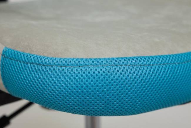 Кресло компьютерное TetChair «Остин» (Ostin) (Серая ткань «Mirage grey» + Бирюзовая сетка)