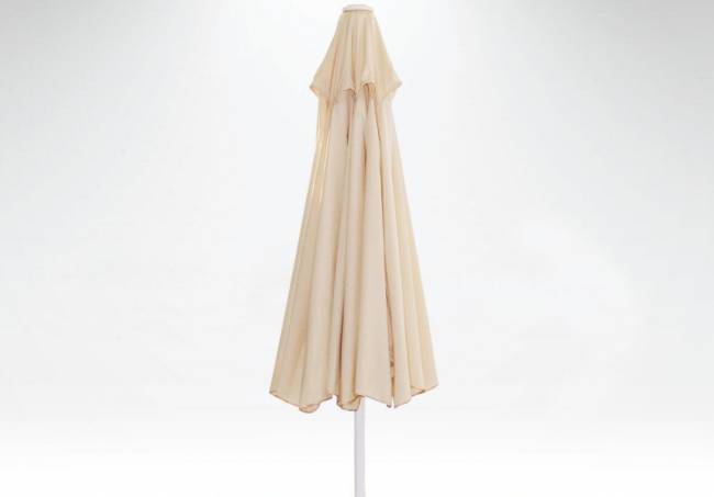 Зонт пляжный профессиональный Ø2.5 м Kiwi Clips серебристый, фуксия Ø2500 мм