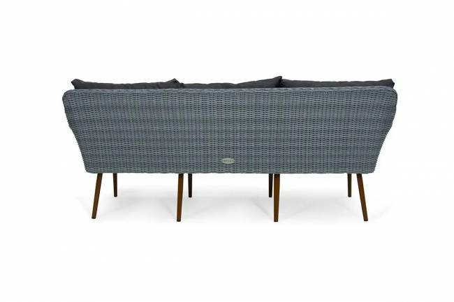 Софа 3х-местная Mokka Rimini с конусными ножками, серая Софа 3х-местная Mokka Rimini с конусными ножками, серая