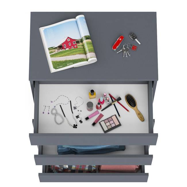 Узкий комод пять ящиков Мори МК700.5 цвет графит Узкий комод пять ящиков Мори МК700.5 цвет графит