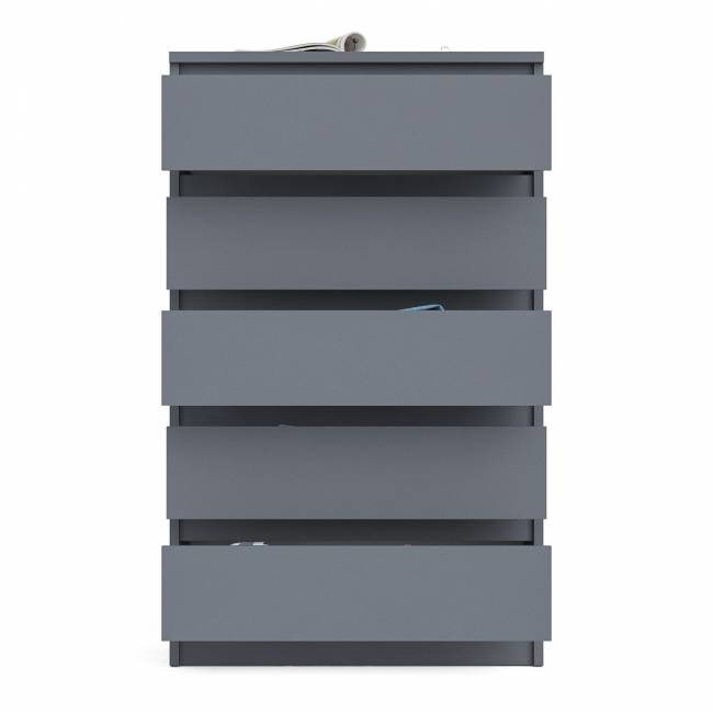 Узкий комод пять ящиков Мори МК700.5 цвет графит Узкий комод пять ящиков Мори МК700.5 цвет графит