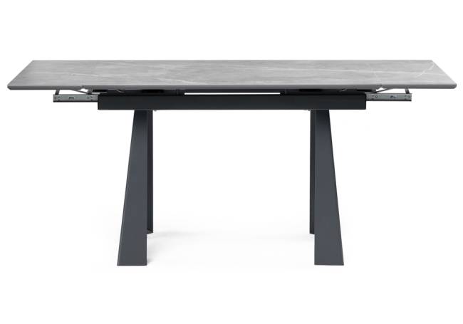 Обеденный стол Бэйнбрук 120х80х76 серый мрамор / графит
