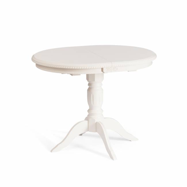 Стол обеденный раздвижной Стефано/Stefano бук, МДФ, 100х100-130х80х77см, айвори вайт Ivory white бук, мдф