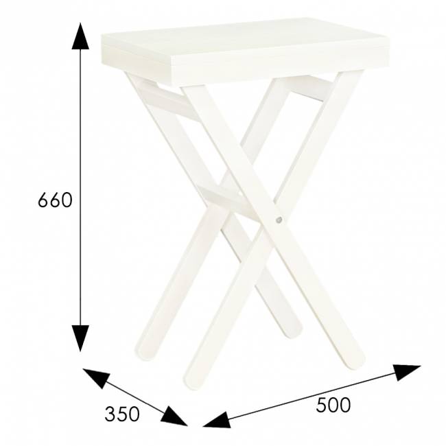 Стол раскладной снег