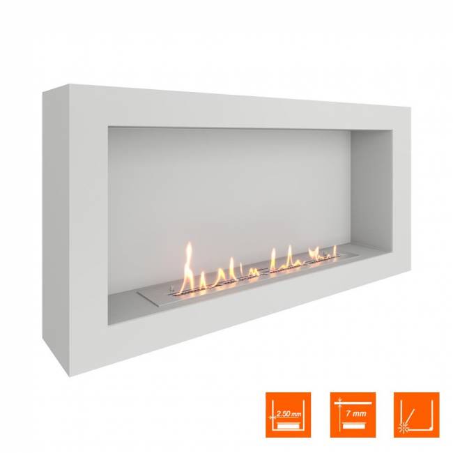 Биокамин SteelHeat WALL ONE 1100 белый (Стемалит)