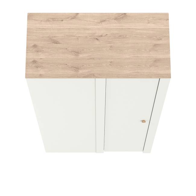 Шкаф угловой Джастин 13.229 цвет белый шагрень/дуб белый эксклюзив