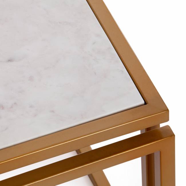 Столик кофейный Secret de Maison Кватро/Quattro (мод. 14153) алюминиевый сплав/мрамор, 41х41х41см, золотой/белый мрамор золотой/белый мрамор алюминиевый сплав/мрамор Столик кофейный Secret de Maison Кватро/Quattro (мод. 14153) алюминиевый сплав/мрамор, 41х41х41см, золотой/белый мрамор золотой/белый мрамор алюминиевый сплав/мрамор