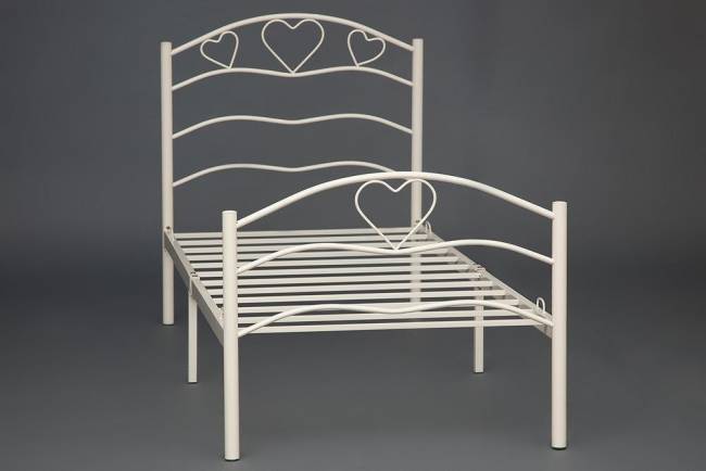 Кровать ROXIE 90*200 см (Single bed), белый (White) белый