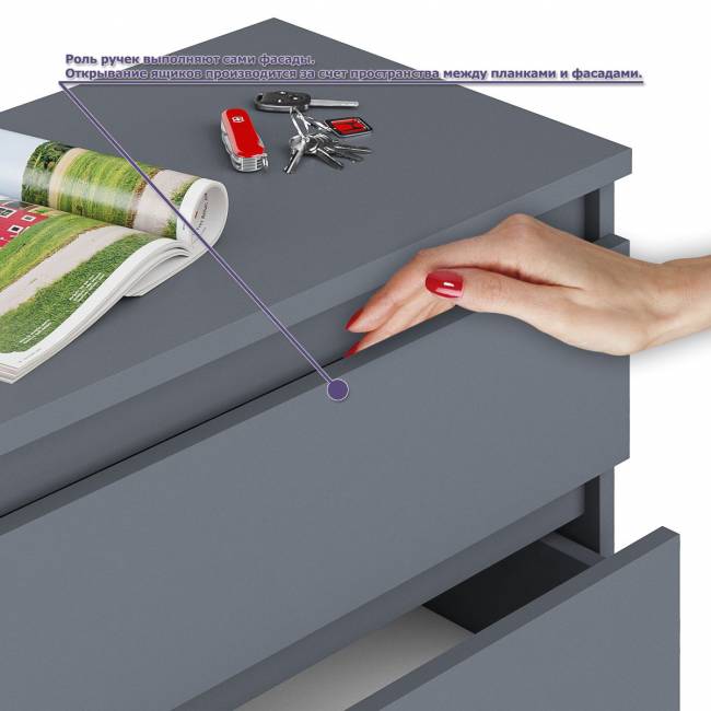 Большой комод на 6-ть ящиков Мори с компьютерным столом МС-1 левый и полка открытая на 900 цвет графит Большой комод на 6-ть ящиков Мори с компьютерным столом МС-1 левый и полка открытая на 900 цвет графит