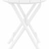 Стол пластиковый складной Helen Folding Table ⌀60 белый ⌀600х740 мм