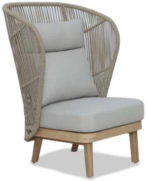 Лаунж-кресло плетеное с высокой спинкой Mali натуральный 791х775х1170 мм Лаунж-кресло плетеное с высокой спинкой Mali натуральный 791х775х1170 мм