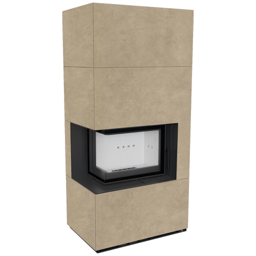 Каминокомплект Kratki PRO FLOKI FOKOS RENA угловое стекло слева