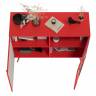 Комод-тумба Кармин 16.230.03 цвет красный/белый, фасады с рисунком Бразильские домики