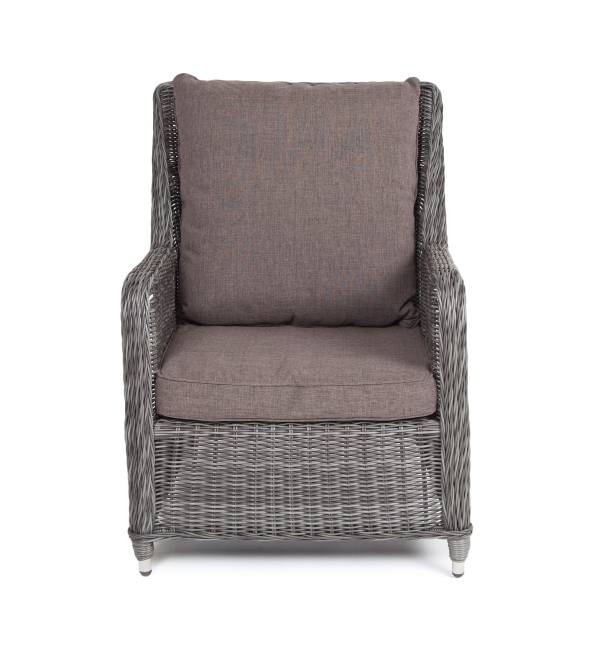 "Гляссе" кресло плетеное из искусственного ротанга, цвет графит