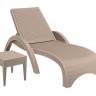 Шезлонг пластиковый GS 1009 (Fiji) бежевый 1870x730x340 мм