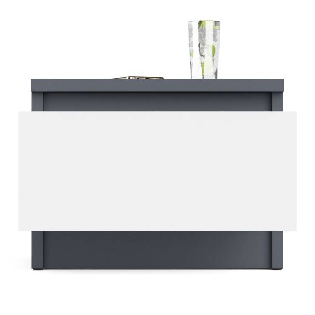 Тумба прикроватная Мори ТПМ400.1 цвет графит/белый Тумба прикроватная Мори ТПМ400.1 цвет графит/белый