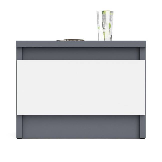 Тумба прикроватная Мори ТПМ400.1 цвет графит/белый Тумба прикроватная Мори ТПМ400.1 цвет графит/белый
