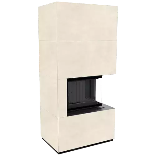 Каминокомплект Kratki PRO FLOKI FOKOS SALE угловое стекло справа