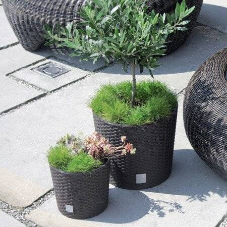 Кашпо для цветов RATO ROUND венге 2 предмета 35 и 37.65л Кашпо для цветов RATO ROUND венге 2 предмета 35 и 37.65л